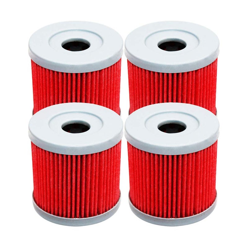 Yerbay 4 Pack Yerbay Oil Filter for Suzuki DRZ400 2000-2017 LTZ400 QuadSport 2003-2016 LTR450 QuadRacer for ARCTIC CAT DVX400 2004-2008 for KAWASAKI KFX400 2003-2006 KLX400R KLX400SR 2013 - Image 1